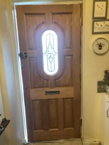Front Door Preparation and Repainting in Charcoal Grey