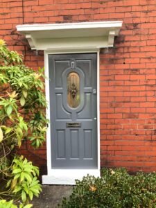 Front Door Preparation and Repainting in Charcoal Grey