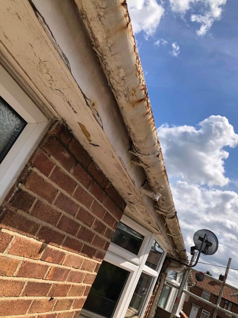 Fascia and Exterior Timber Preparation and Repainting — before