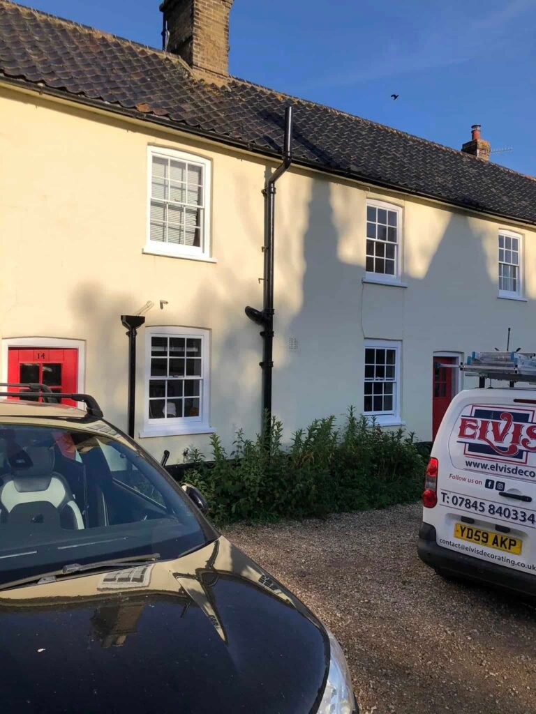 Cream Cottage Exterior Painting
