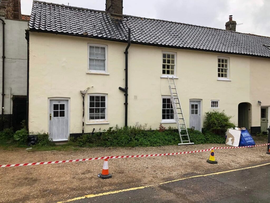 Cream Cottage Exterior Painting
