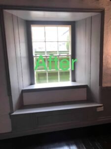 Timber Window Recess and Wall Panelling Repainting