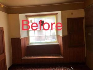 Timber Window Recess and Wall Panelling Repainting