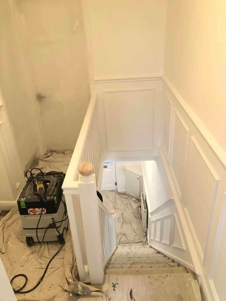 Hallway Panelling, Staircase and Kitchen Redecoration