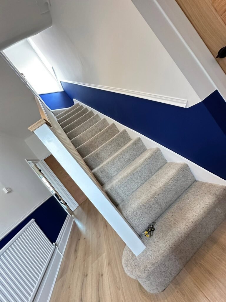Navy Staircase and Whole-Home Redecoration