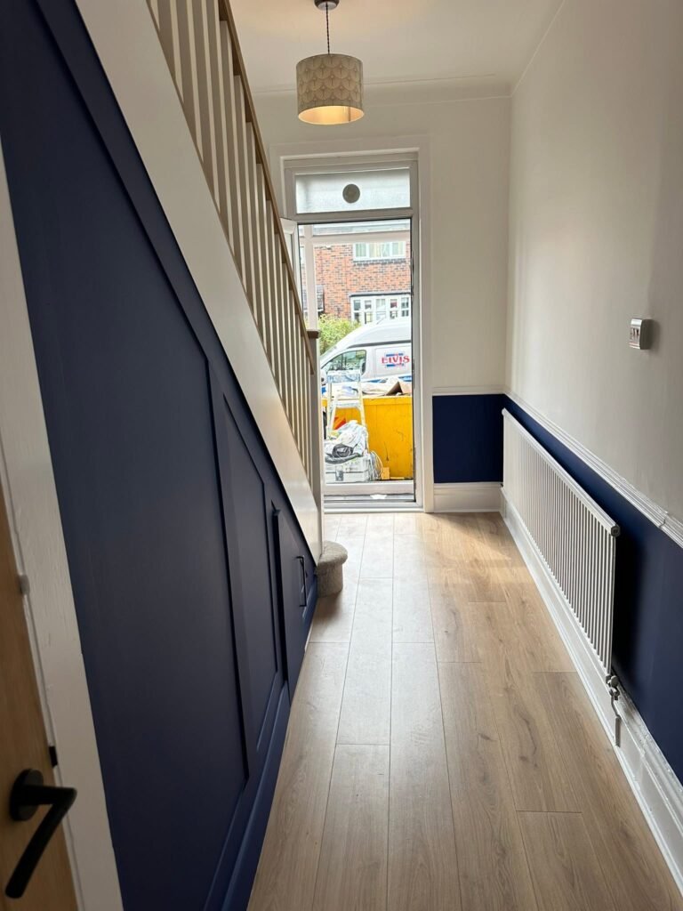 Navy Staircase and Whole-Home Redecoration — after