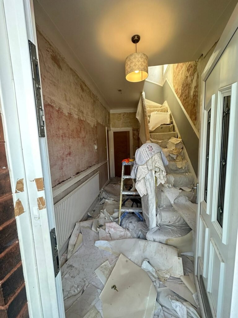 Navy Staircase and Whole-Home Redecoration